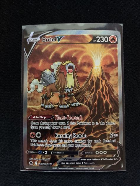 Pokémon TCG Entei V Crown Zenith Galarian Gallery GG36 GG70 Holo Ultra