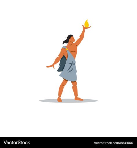 Prometheus Sign In Greek Mythology Titan Vector Image