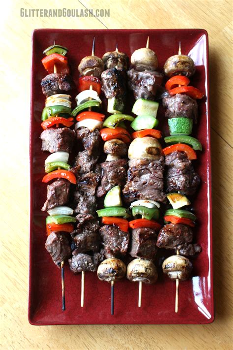 Grilled Beef Kabobs Glitter And Goulash