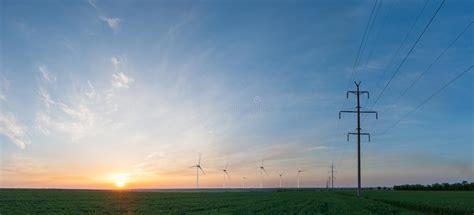 Industrial Landscape With Wind Turbines Stock Image Image Of Outdoor Green 148060219