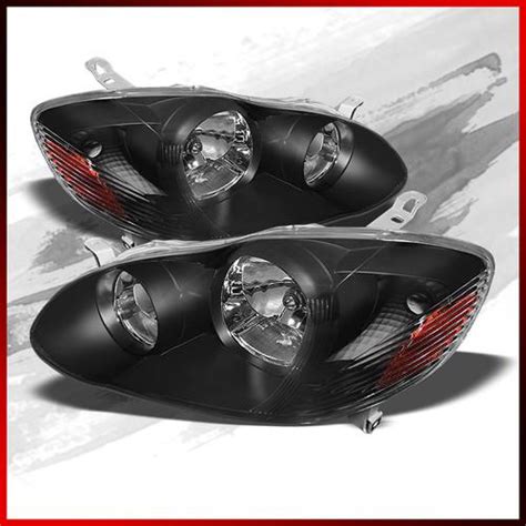 Buy Toyota Corolla Sport Jdm Black Amber Crystal Headlights Lamps