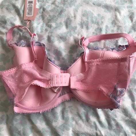 Boux Avenue Womens Pink And Blue Bra Depop