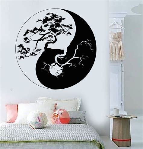 Vinyl Wall Decal Yin Yang Tree Zen Asian Style Stickers Mural Unique T Ig3676 Zen Style