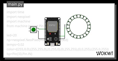 Neopixel Ring Wokwi ESP32 STM32 Arduino Simulator