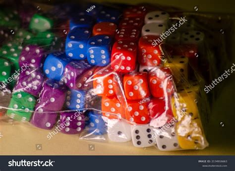 Many Sixsided Dice Various Colors Plastic Stock Photo 2134916663 ...