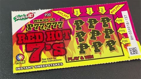 Scratch It Red Hot 7s Pcso Lotto Game Card Youtube