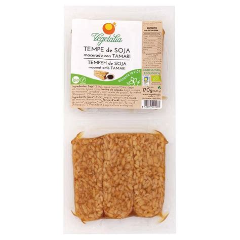 Tempe De Soja Macerado Tamari 170g Vegetalia Espacio Organico