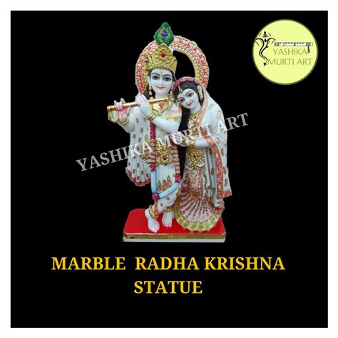 Multicolor Hindu Marble Radha Krishna Statue For Worship At Rs 35000