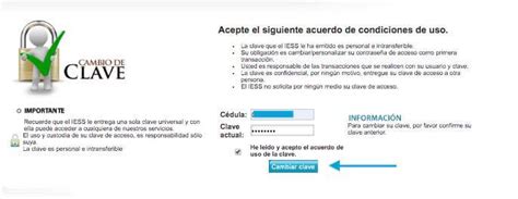 C Mo Cambiar La Clave Del Iess En L Nea