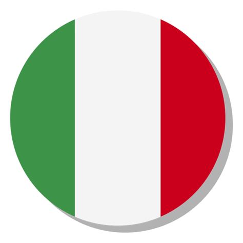 Italy Flag Language Icon Circle PNG SVG Design For T Shirts