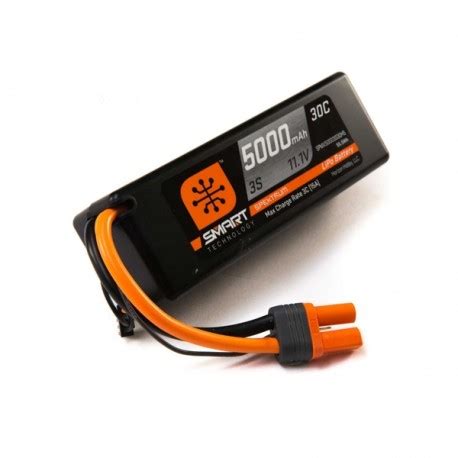 SPEKTRUM SMART LIPO 11 1V 5000MAH 30C HARDCASE IC5 Tienda RC