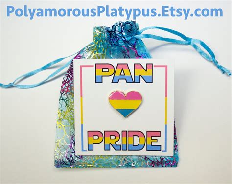 Pansexual Pride Pin Pan Pride Heart Flag Lapel Pin Etsy