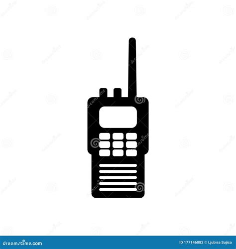 Walkie Talkie Icon Isolated On White Background Portable Radio