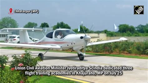 Mp Jyotiraditya Scindia Inaugurates Flight Training Academies In