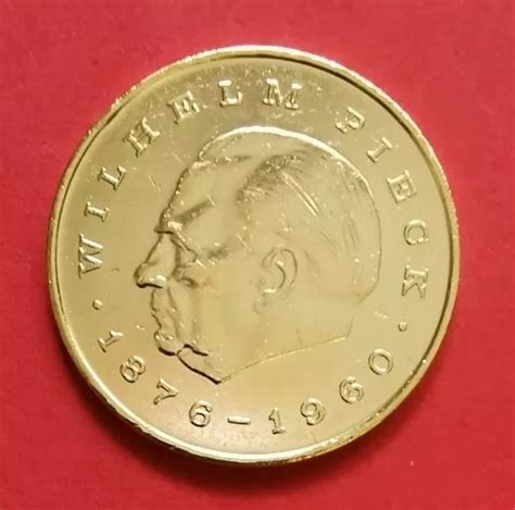 20 DDR MARK Münze Wilhelm Pieck von 1972 24 Karat vergoldet EUR 10 53