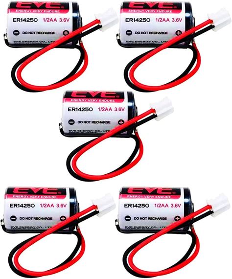 Amazon 5 Pack EVE ER14250 3 6V Lithium Battery 1200mAh