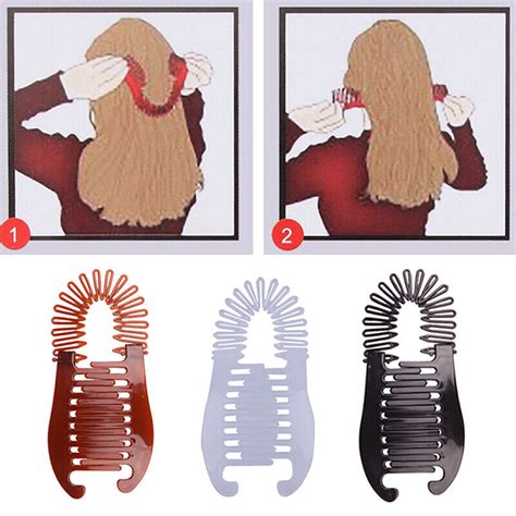 Women Stretchy Banana Hair Clip Vintage Clincher Comb Tool For Thick