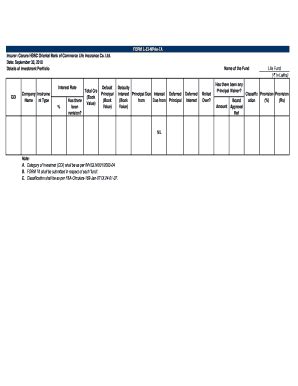 Fillable Online FORM L 33 NPAs Canara HSBC Oriental Bank Of Commerce