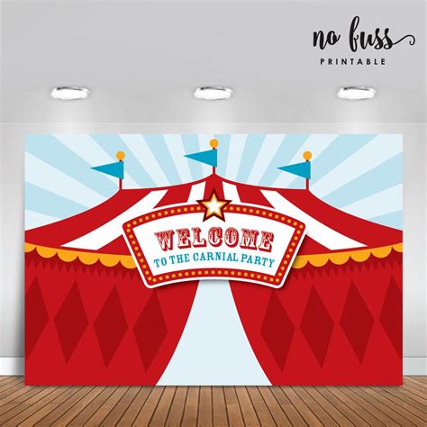 Carnival Backdrop Circus Party Banner Poster Signage