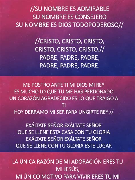 Letra De Canciones Cristianas En Power Point Música En Español