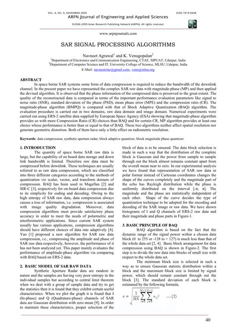 (PDF) Sar signal processing algorithms