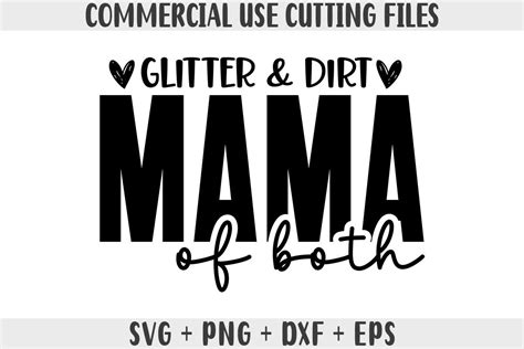 Glitter And Dirt Mama Of Both Svg Png Graphic By Zoomksvg · Creative