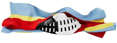 Dynamic Swaziland Flag Waving A Symbol Of Tradition And Pride Stock