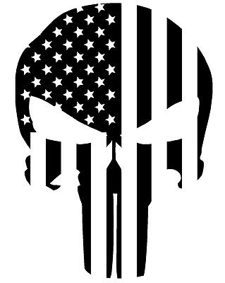 Cerakote Duracoat Stencil Punisher Skull Flag Stars Stripes Airbrush