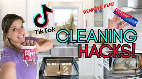 TIKTOK CLEANING HACKS TESTING VIRAL TIKTOK CLEANING HACKS CLEANING