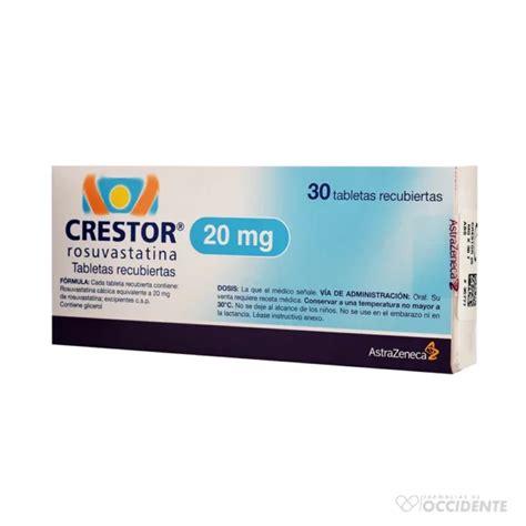 Crestor Tabletas 20mg X 30 Farmacias De Occidente