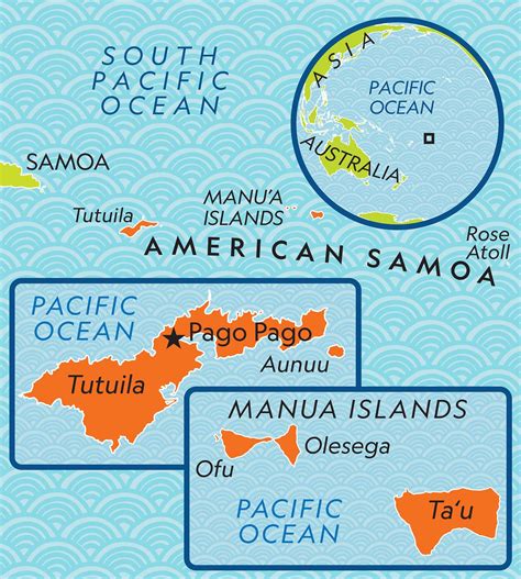 Samoan Islands Political Map With Samoa Formerly Known As Western