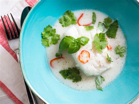 Thai Style Cod à la Nage With Coconut Milk Lime and Lemongrass Recipe