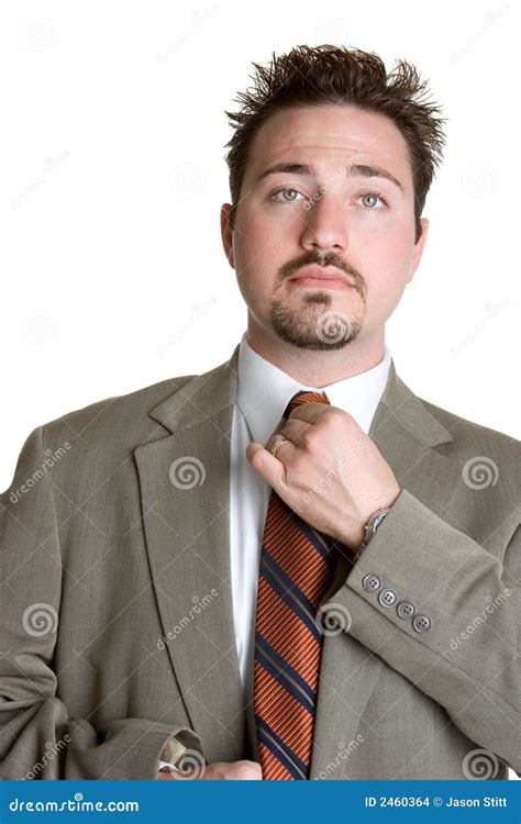 Man Adjusting Tie Stock Photo Image Of Professional Adult 2460364