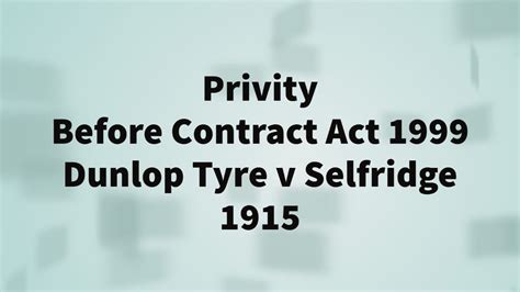 Dunlop V Selfridge 1915 Youtube