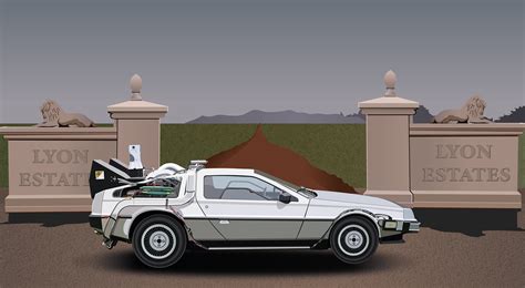 Vector Illustration Of The Delorean Back To The Future Behance