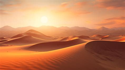 Premium Ai Image A Breathtaking Desert Landscape With Majestic Sand