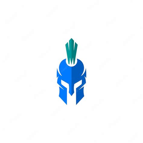 Premium Vector | Spartan helmet creative logo design