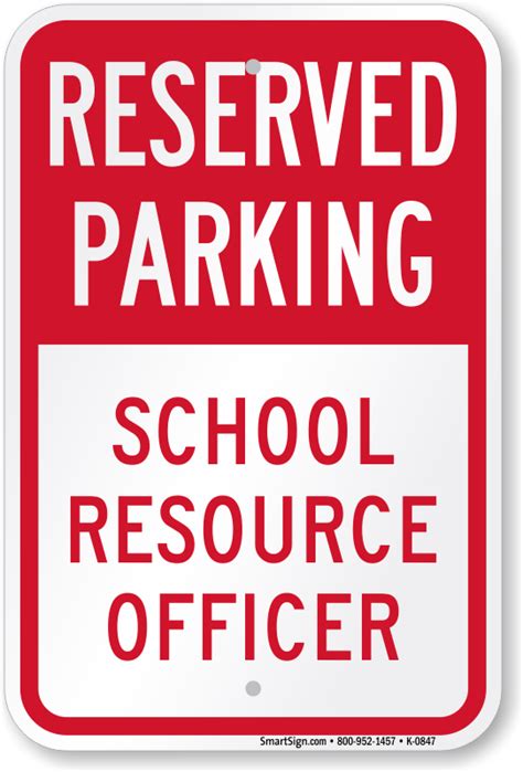 School Reserved Parking Signs - by Title