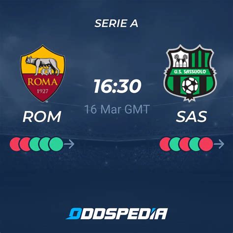 Roma V Sassuolo Pronostici Risultati In Diretta E Quote Scommesse