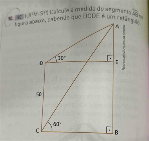 Solved Overline AB 10 SE UPM SP Calcule A Medida Do Segmento Na