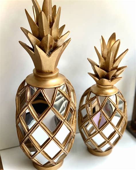 Gold Pineapple Decor Set Pineapple Objects Pineapple Home Etsy