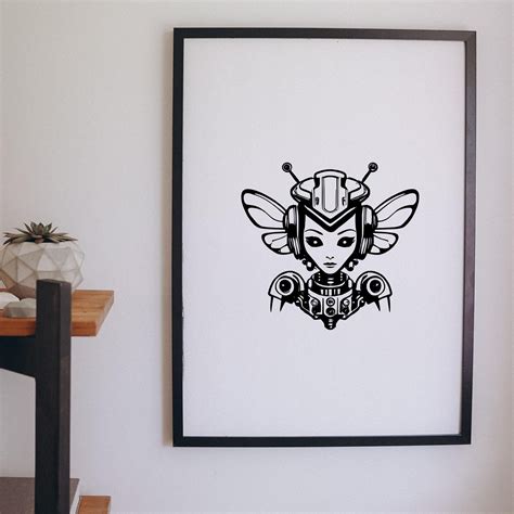 Robot Fairy SVG PNG Collection Cyborg Hand Drawn Clipart Vector