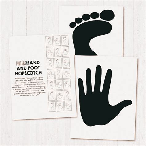 Printable Hopscotch Hands And Feet Game Kids Learning 58 Off