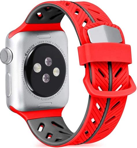 Strap It Siliconen Special Strap Geschikt Voor Apple Watch Bandje