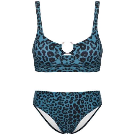 Maillot de Bain Femme Pièces Léopard Brésilien Bikini Triangle Ensemble Bikini de Plage Sexy