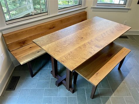 Curly White Oak And Walnut Dining Set Sallie Plumley Studio Custom