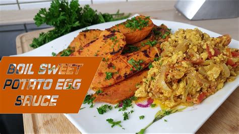 How To Make Boil Sweet Potato Egg Sauce Potato Recipe Youtube