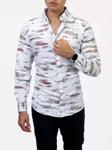 Camisa Hombre Casual Slim Blanca Rasgos Figuras Alexis Roman Meses