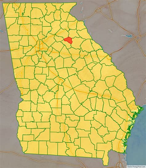 Map of Clarke County, Georgia - Thong Thai Real