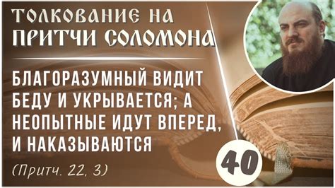 Благоразумный видит беду и укрывается; а неопытные идут вперед, и ...